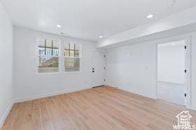 11436 S Watercourse Rd, South Jordan, UT 84009 - unfurnished room featuring wood finished floors, recessed lighting, and baseboards