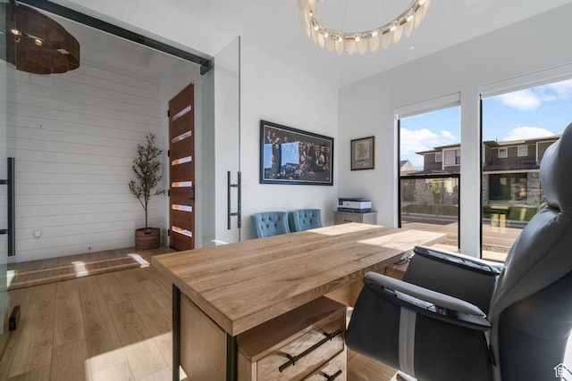 12277 S Emory Peak Cv Unit 404, Herriman, UT 84096 - office featuring wood finished floors and wood walls