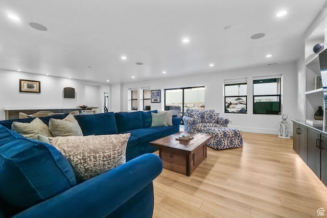 12277 S Emory Peak Cv Unit 404, Herriman, UT 84096 - living area with light wood-type flooring and recessed lighting
