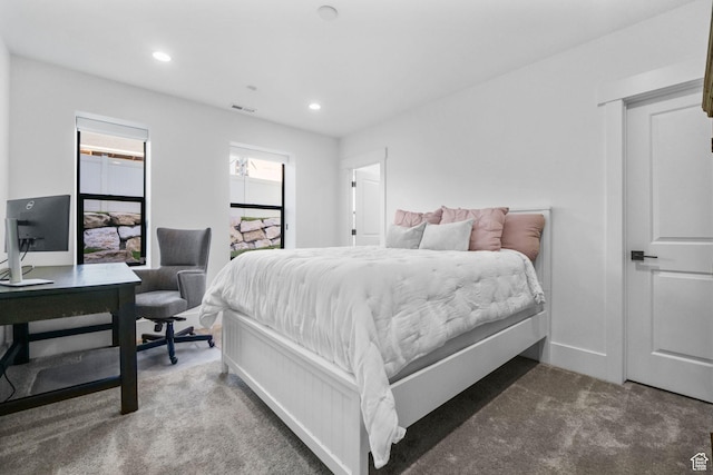 12277 S Emory Peak Cv Unit 404, Herriman, UT 84096 - carpeted bedroom with an office area and recessed lighting