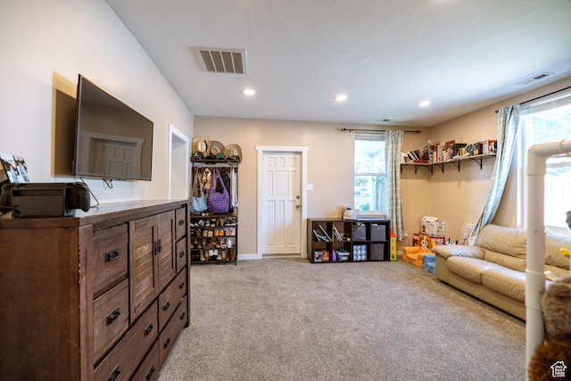 389 E 200 N, Spanish Fork, UT 84660 - living area featuring light carpet and recessed lighting