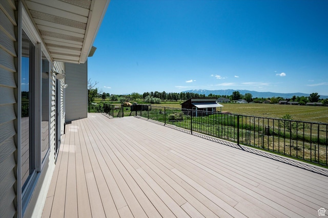 2951 N 1200 E, North Logan, UT 84341 - wooden deck with a view of countryside and a mountain view