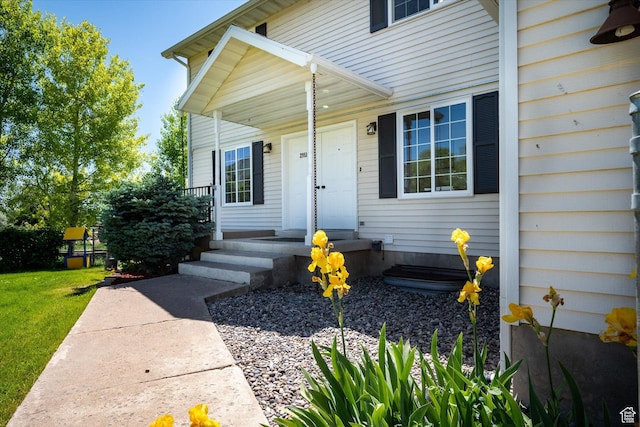 2951 N 1200 E, North Logan, UT 84341 - doorway to property with a lawn