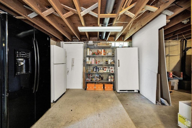 8765 S 300 W, Paradise, UT 84328 - basement with freestanding refrigerator and black fridge
