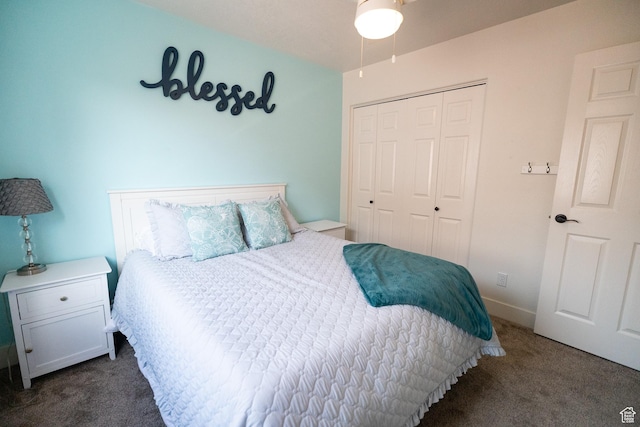 1825 W Mathis Park Pl Unit 13, St George, UT 84770 - carpeted bedroom with a closet and baseboards
