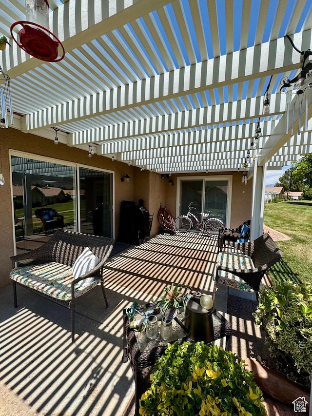 1825 W Mathis Park Pl Unit 13, St George, UT 84770 - view of patio featuring a pergola