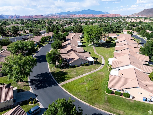 1825 W Mathis Park Pl Unit 13, St George, UT 84770 - aerial view of residential area with a mountainous background