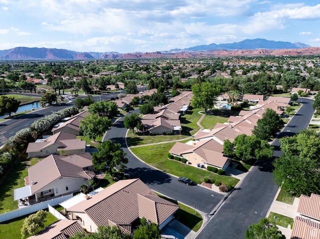 1825 W Mathis Park Pl Unit 13, St George, UT 84770 - aerial view of residential area with mountains