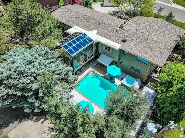 2967 E Branch Dr S, Holladay, UT 84117 - view from above of property with a pool area