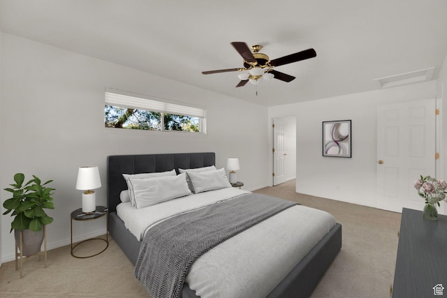 2967 E Branch Dr S, Holladay, UT 84117 - carpeted bedroom featuring a ceiling fan, attic access, and baseboards