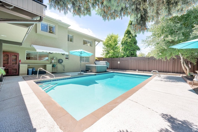 2967 E Branch Dr S, Holladay, UT 84117 - view of pool featuring a patio area and a fenced backyard