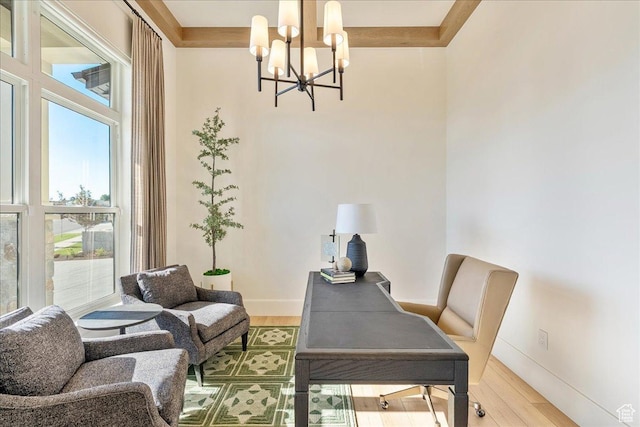 812 N 780 W, American Fork, UT 84003 - office featuring a chandelier, wood finished floors, and baseboards