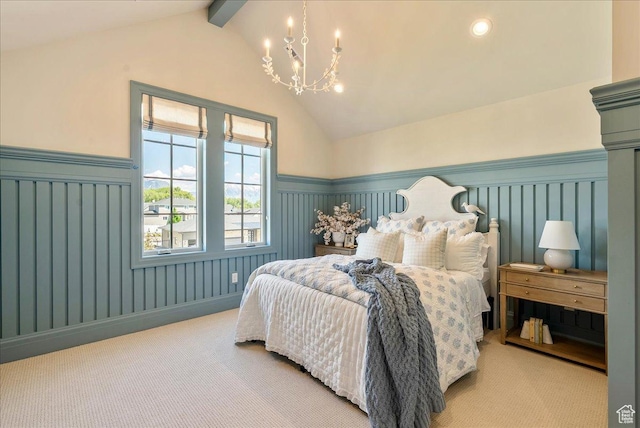 807 N 780 W, American Fork, UT 84003 - carpeted bedroom featuring a chandelier, a wainscoted wall, and recessed lighting