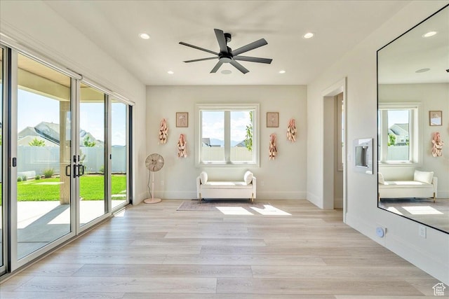 807 N 780 W, American Fork, UT 84003 - interior space with plenty of natural light, a ceiling fan, recessed lighting, light wood-type flooring, and baseboards