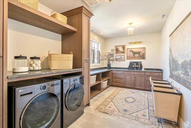 807 N 780 W, American Fork, UT 84003 - laundry area with washer and dryer and light tile patterned flooring