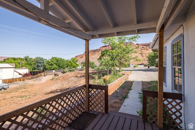 454 E 100 N, Moab, UT 84532 - wooden deck featuring a mountain view
