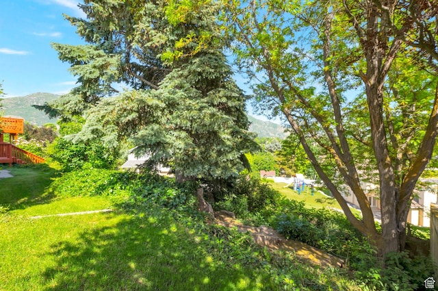5760 S 1050 E, South Ogden, UT 84405 - view of grassy yard with a mountain view