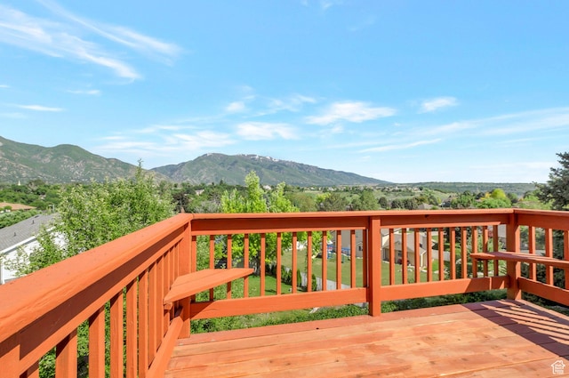 5760 S 1050 E, South Ogden, UT 84405 - wooden deck featuring a mountain view
