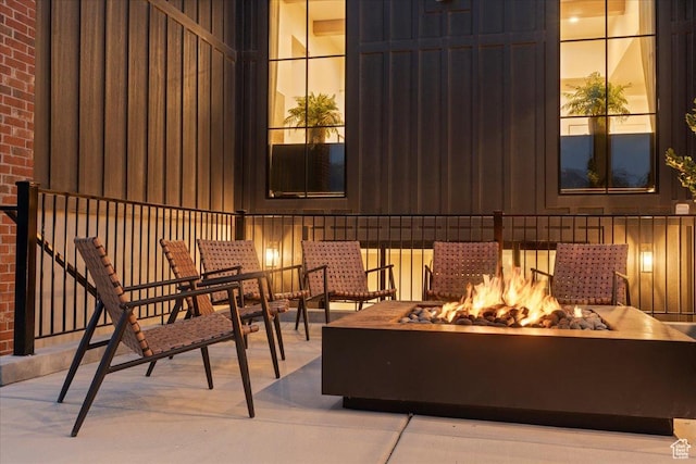 11527 S River Front Pkwy W, South Jordan, UT 84095 - view of patio / terrace featuring a fire pit