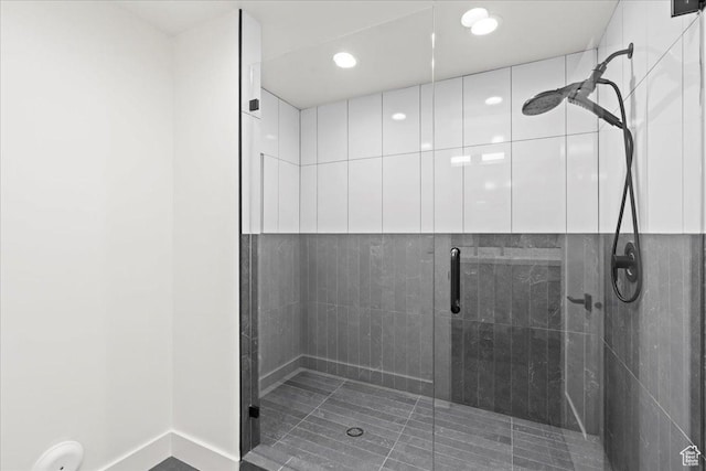 11527 S River Front Pkwy W, South Jordan, UT 84095 - full bathroom with a stall shower and recessed lighting