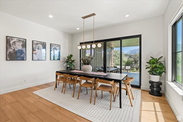 11527 S River Front Pkwy W, South Jordan, UT 84095 - dining room with light wood-type flooring, recessed lighting, and baseboards