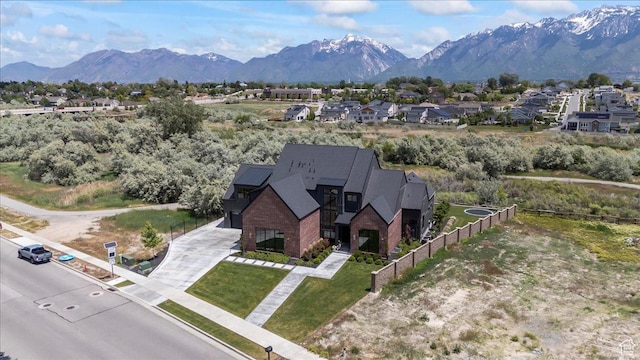 11527 S River Front Pkwy W, South Jordan, UT 84095 - aerial view of property and surrounding area with mountains