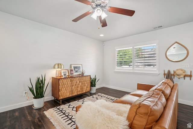 157 N Keogh Ln W, Ogden, UT 84404 - office area with baseboards, ceiling fan, wood finished floors, and recessed lighting