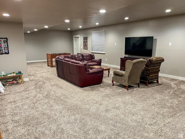 66 N 325th St E, Farmington, UT 84025 - carpeted living room with baseboards and recessed lighting