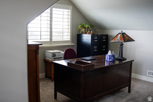 66 N 325th St E, Farmington, UT 84025 - carpeted office space featuring lofted ceiling and baseboards