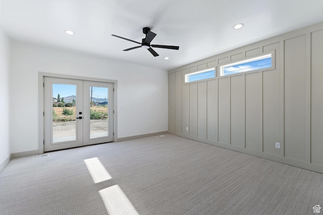 1136 W 1450 S, Lehi, UT 84043 - spare room featuring healthy amount of natural light, light colored carpet, a ceiling fan, and recessed lighting