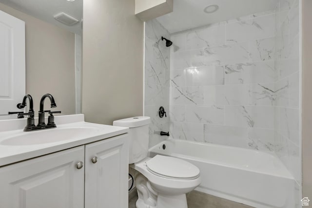 8689 W Edith Dr, Magna, UT 84044 - bathroom with vanity, toilet, and tub / shower combination