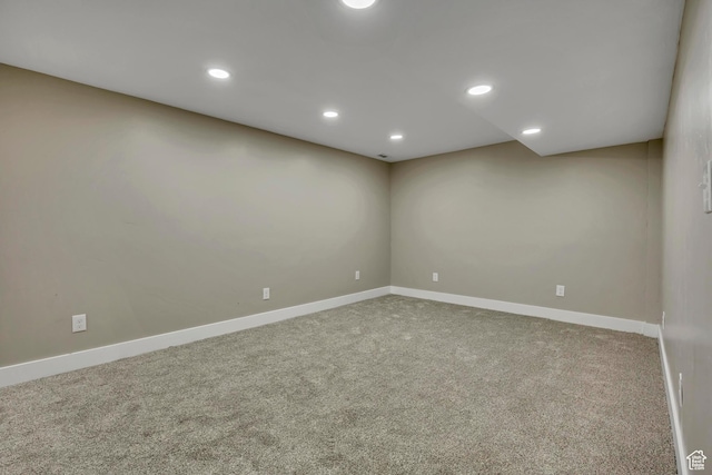 8689 W Edith Dr, Magna, UT 84044 - carpeted empty room with baseboards and recessed lighting