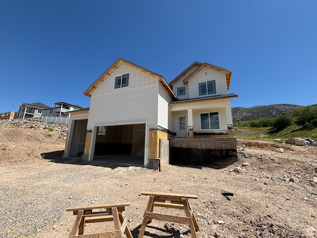 698 N Sunset Dr, Morgan, UT 84050 - view of front of property with a mountain view and board and batten siding