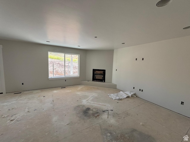 698 N Sunset Dr, Morgan, UT 84050 - unfurnished living room featuring a fireplace