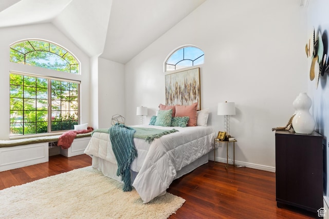 2271 W Pointe Meadow Dr N, Lehi, UT 84043 - bedroom with vaulted ceiling and wood finished floors