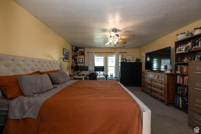 1250 N Lewis Peak Dr, Ogden, UT 84404 - carpeted bedroom with a ceiling fan