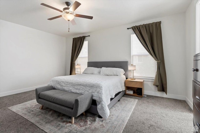 1046 W Seasons View Ct, Lehi, UT 84043 - bedroom with carpet floors, multiple windows, ceiling fan, and baseboards