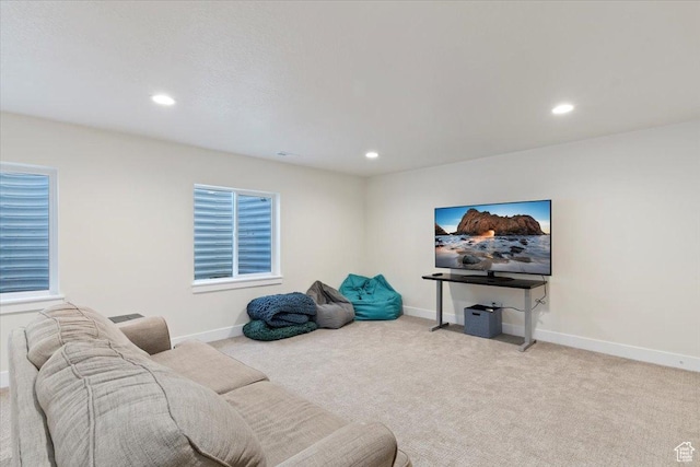 1046 W Seasons View Ct, Lehi, UT 84043 - carpeted living area featuring recessed lighting and baseboards