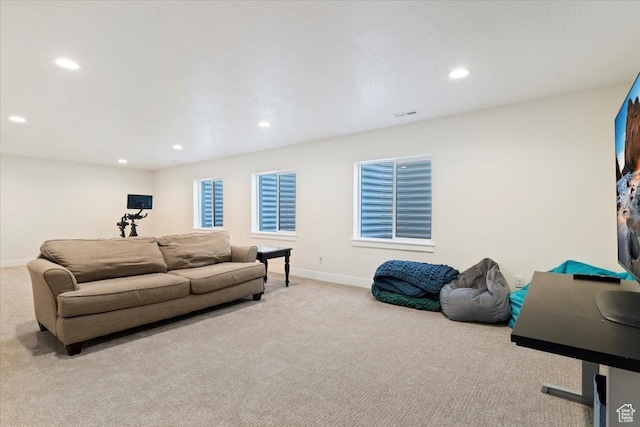 1046 W Seasons View Ct, Lehi, UT 84043 - carpeted living area with recessed lighting and baseboards