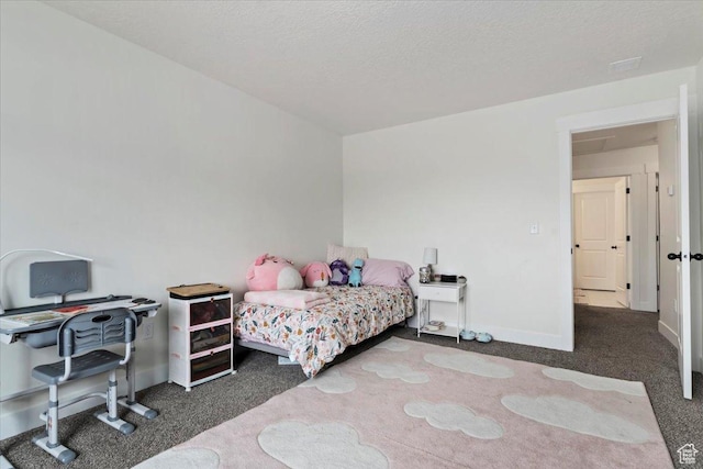 1046 W Seasons View Ct, Lehi, UT 84043 - bedroom featuring carpet floors, baseboards, a desk, and a textured ceiling