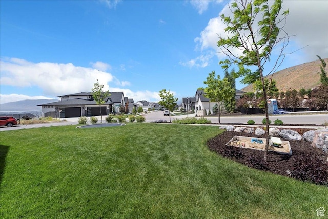 1046 W Seasons View Ct, Lehi, UT 84043 - view of green lawn featuring a residential view and a mountain view