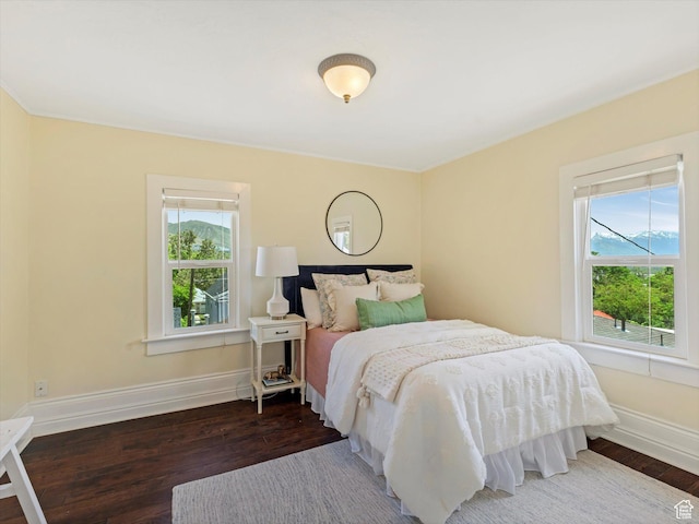 218 E Fifth Ave, Salt Lake City, UT 84103 - bedroom featuring multiple windows, wood finished floors, and baseboards