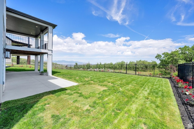 2279 E Ravine Rock Way, Draper, UT 84020 - view of yard featuring a balcony, a patio, and a mountain view