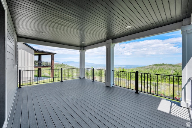 2279 E Ravine Rock Way, Draper, UT 84020 - wooden terrace featuring a mountain view