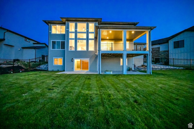2279 E Ravine Rock Way, Draper, UT 84020 - rear view of house featuring a patio and a balcony