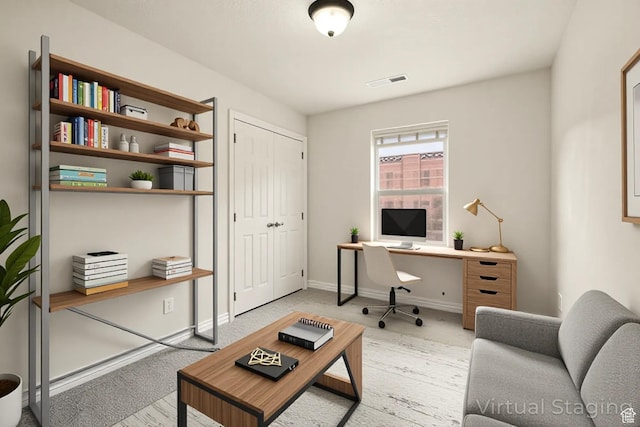 1447 S Southern View Dr, Cedar City, UT 84720 - office area featuring light colored carpet and baseboards