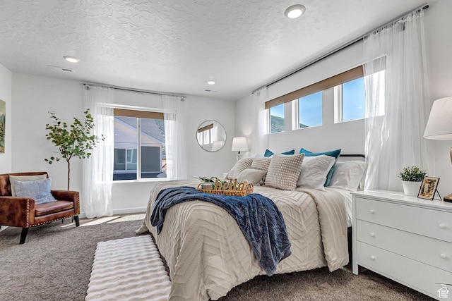 1323 S 3540 E, Spanish Fork, UT 84660 - bedroom featuring dark carpet, recessed lighting, and a textured ceiling