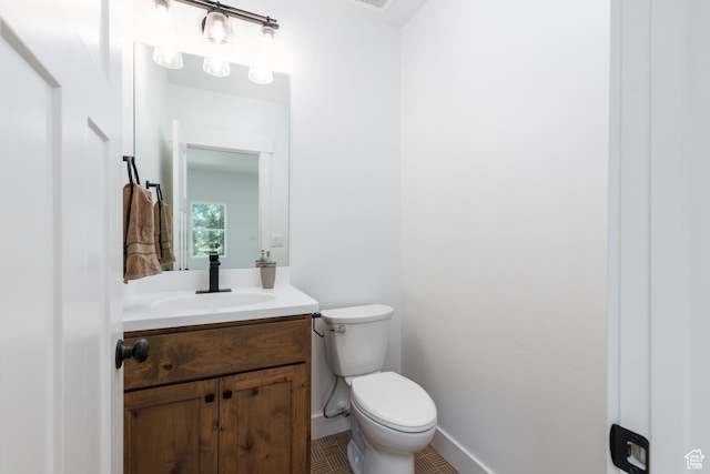 3616 N 600 E, North Ogden, UT 84414 - bathroom with vanity, toilet, baseboards, and tile patterned flooring