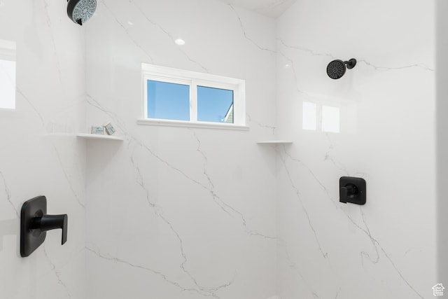 3616 N 600 E, North Ogden, UT 84414 - bathroom view of a marble finish shower