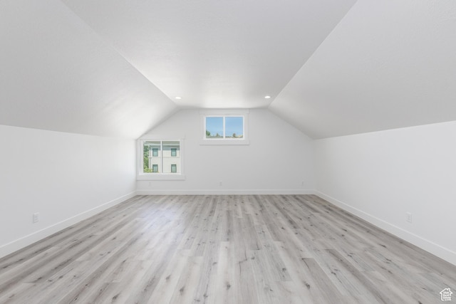 3616 N 600 E, North Ogden, UT 84414 - additional living space with lofted ceiling, light wood finished floors, and baseboards